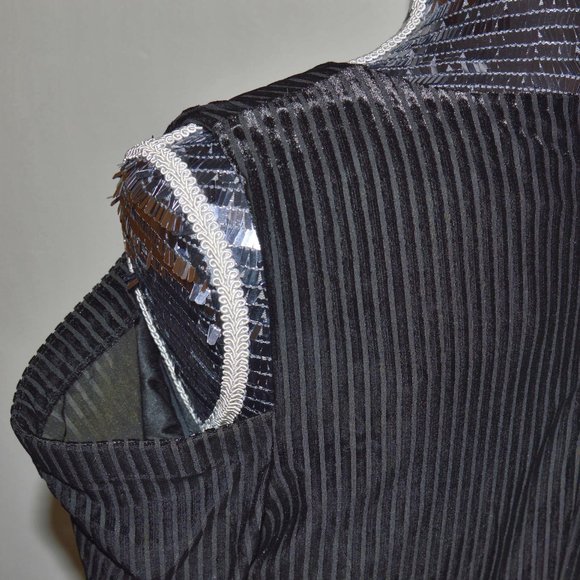 Calvin Klein Cold Shoulder Velvet Top - Picture 7 of 8